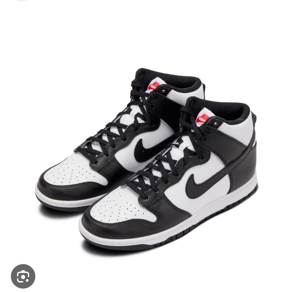 Women’s dunk high black white Nike shoes
